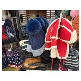 Winter hats. (4) Display racks included