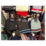 Winter hats. (4) Display racks included