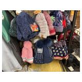 Winter hats. (4) Display racks included