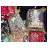 Hats, gloves, shirts, sweatshirts, crew necks, novelty hats