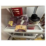 Hats and sweatshirts