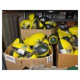 Hats, socks, foam footballs