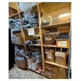 3 shelves of camp hunting gear
