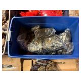 Hunting orange and Camo hats, jackets and gloves