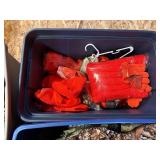 Hunting orange and Camo hats, jackets and gloves