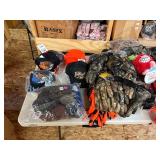 Hats, jackets, gloves, shirts