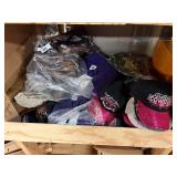 Hats, jackets, gloves, shirts