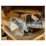 Hats, gloves, shirts, jackets, dolls, water toys