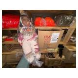 Hats, jackets, dolls, vases, fidget toys, snow scrapers