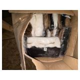 Hats, camo jackets, safety vests, bears in mugs, snow scrapers