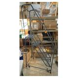 Garlin 5-step rolling angle stepladder with perforated steps 78” x 34”