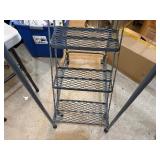 Garlin 5-step rolling angle stepladder with perforated steps 78” x 34”