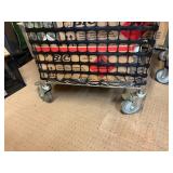 2 NSF Metal rolling shelves, H 69” x 2’ x 3’ and H60” x 2’ x 3