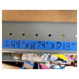 (3) Metal Shelf Units L49" x 74" H x 18" D