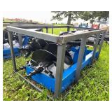 CFG Skid Steer Auger Attachment - 6/12/14 Inch (SSECAG-Y With 3 Bits) - blue frame