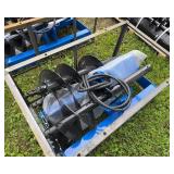 CFG Skid Steer Auger Attachment - 6/12/14 Inch (SSECAG-Y With 3 Bits) - blue frame