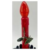 Vintage Timco Hurricane Christmas Candle & Glass Lamp