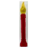 Empire Plastic Corp Red & Yellow Flame Candles, Vintage 1968 Set of 2