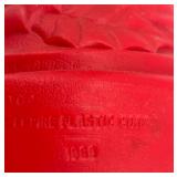 Empire Plastic Corp Red & Yellow Flame Candles, Vintage 1968 Set of 2