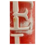 Vintage Noel Candle Blow Molds Set of 3 Red Candles with White Drips & Amber Flames