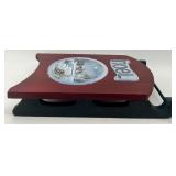 Christmas Decor Lot & Wooden Trees Noel Sign & Burlap Sack