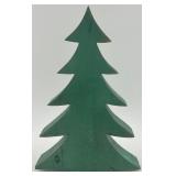 Christmas Decor Lot & Wooden Trees Noel Sign & Burlap Sack