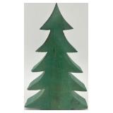 Christmas Decor Lot & Wooden Trees Noel Sign & Burlap Sack