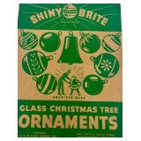 Vintage Shiny Brite Glass Christmas Tree Ornaments & Box