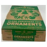 Vintage Shiny Brite Glass Christmas Tree Ornaments & Box