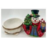 Let It Snow Framed Sign & Snowman Decor Set