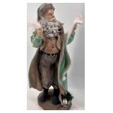 Winter Holiday Decor Lot: Snowflake Placemats, Let It Snow Candle, Blue Boxes and Santa