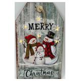 Merry Christmas Decor Set: Green Reindeer Topiaries, JOY Blocks & LED Sign