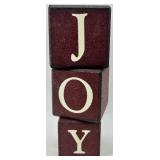 Merry Christmas Decor Set: Green Reindeer Topiaries, JOY Blocks & LED Sign