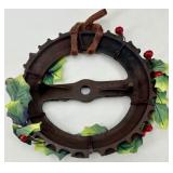 Vintage Artisan Joy Sign Wall Decor & Rustic Holiday Wreath Set