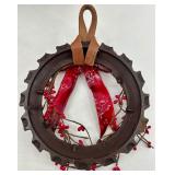 Vintage Artisan Joy Sign Wall Decor & Rustic Holiday Wreath Set