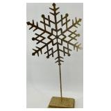 Gold Glitter Snowflake Christmas Tree Centerpiece & Ornaments