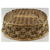 Christmas Decor Lot Tree Pillow, Snowman and Owl wall hangers & Woven Basket