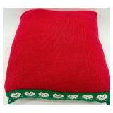 Christmas Decor Lot Tree Pillow, Snowman and Owl wall hangers & Woven Basket