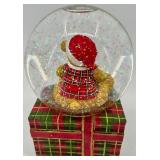 Christopher Radko Noel Bear Porcelain Figurine & Snowglobe