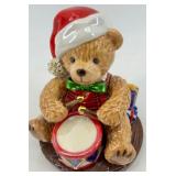 Christopher Radko Noel Bear Porcelain Figurine & Snowglobe