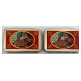 Coca-Cola Nostalgia Playing Cards Tin Lot: 4 Vintage Tins