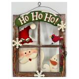 Holiday Decor Lot: Santa Mug & Sign, Ho Ho Ho Sign & Gnome