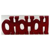 Holiday Decor Lot: Santa Mug & Sign, Ho Ho Ho Sign & Gnome