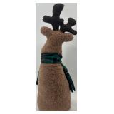 Wooden and Plush Reindeer Display Set