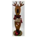 Wooden and Plush Reindeer Display Set