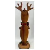 Wooden and Plush Reindeer Display Set