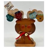 Wooden and Plush Reindeer Display Set