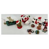 Vintage Country Christmas Santa Sleigh & Sign with Mini Figures