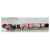 Vintage Country Christmas Santa Sleigh & Sign with Mini Figures
