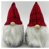 Assorted Gnome Figurines with Knitted Hats & Faux Fur Beards